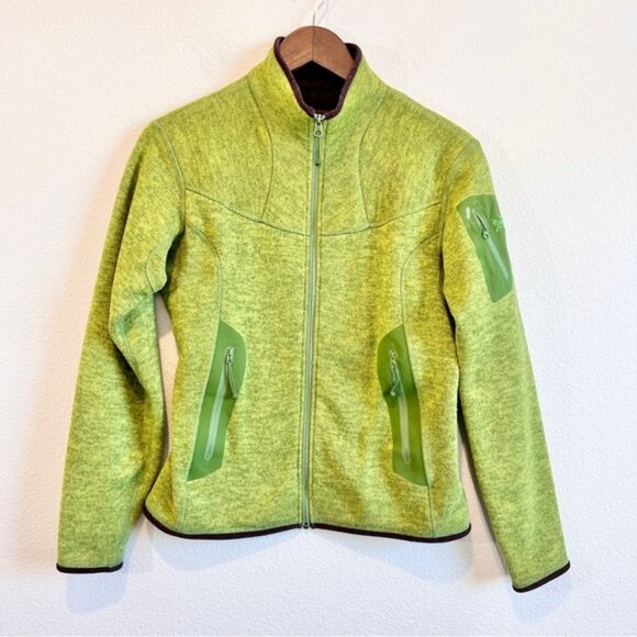 Arc’teryx Polartec Full Zip Fleece Jacket Green Women’s Size M - Picture 1 of 11